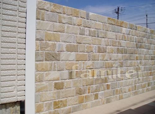 外構　塀：化粧ブロック